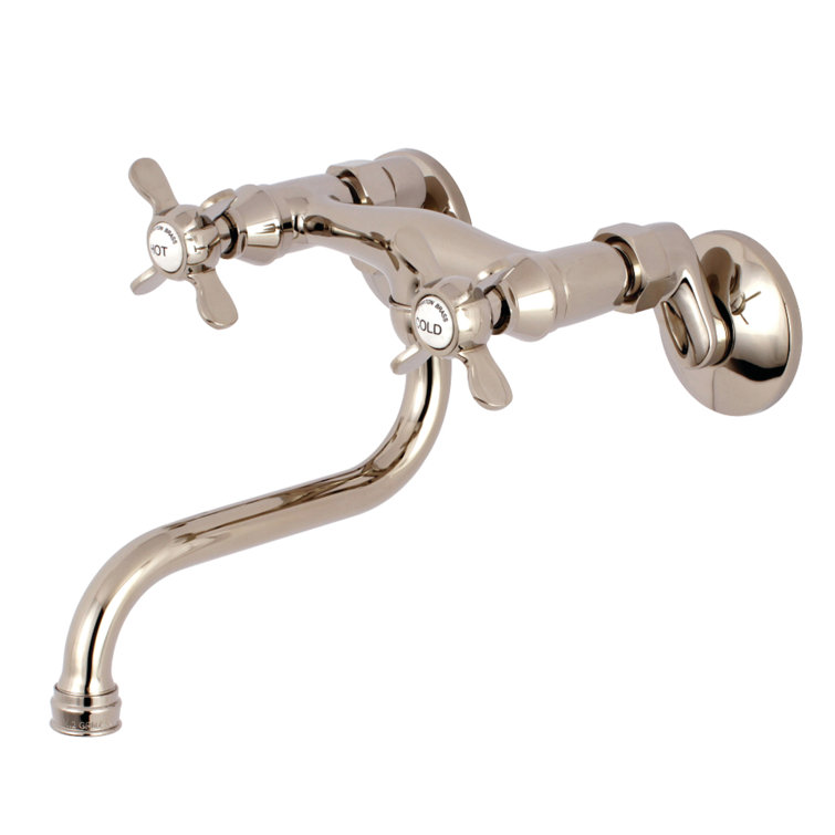 Kingston Brass Essex Two-Handle Wall Mounted Bridge Bathroom Faucet ...